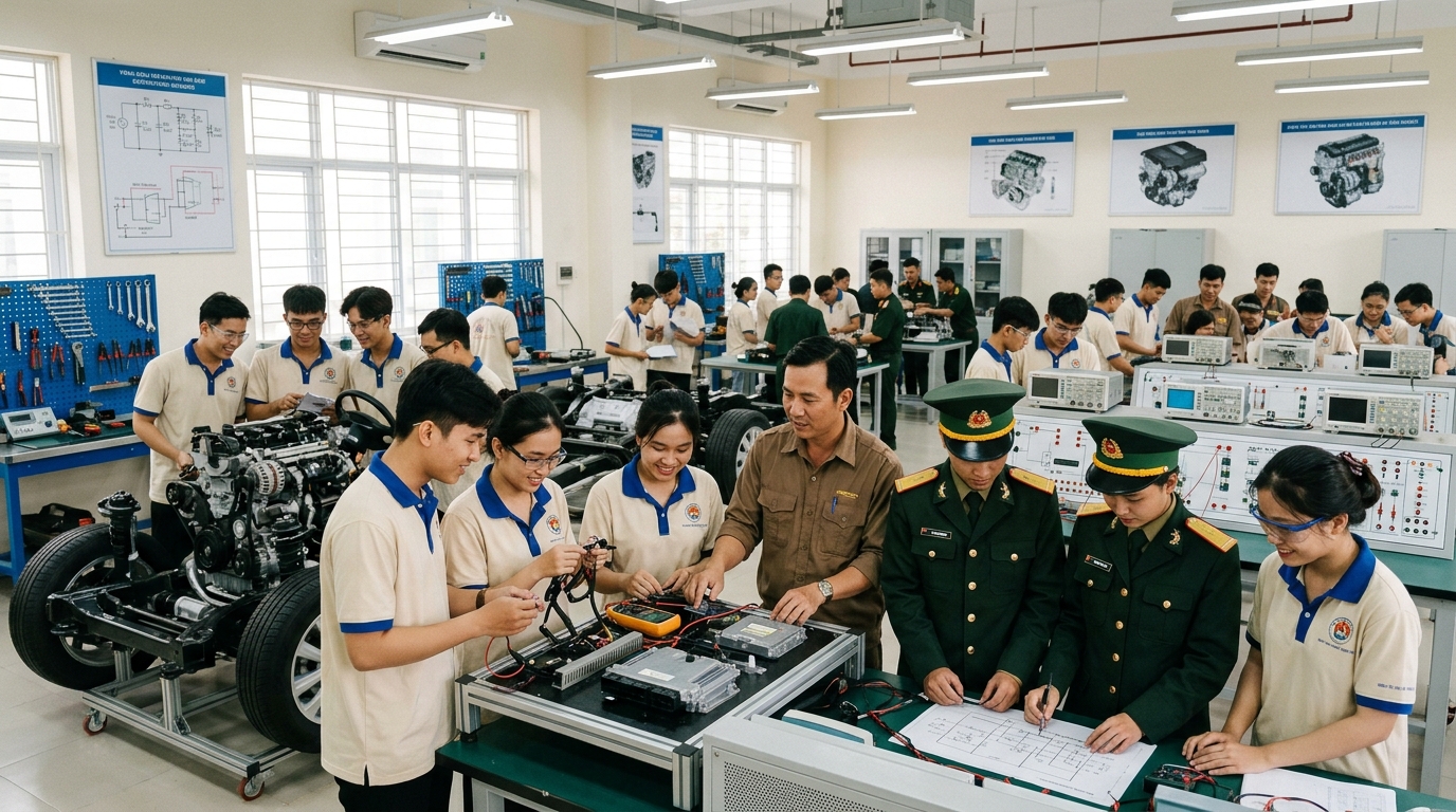 Xưởng thực hành công nghệ cao Điện Điện Tử và Ô tô BKC